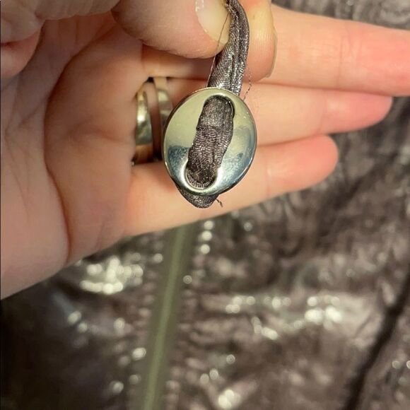 Erin London Pewter Glitz Bomber Jacket Quarter Sleeve, Pockets Size Medium - Picture 10 of 11